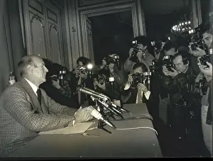 Estaing: Giscard d'Estaing at a press conference