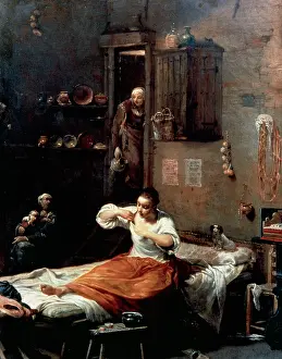 Searching: Giuseppe Crespi (1665' 1747). Searching for Fleas. 1715/20