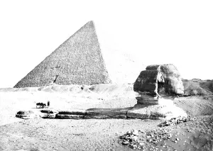 Pharaohs: Giza, the Sphynx and Great Pyramid c1857