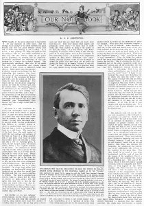 Chesterton: G.K. Chesterton Our Notebook - comment on the Titanic