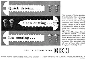 Screws: GKN Parker-Kalon Self Tapping Screws