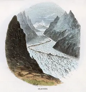 Moraine: GLACIER IN THE ALPS