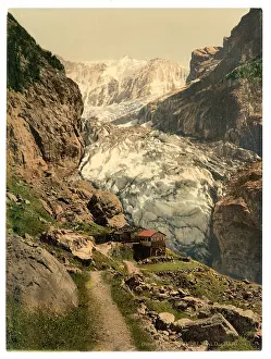 Grindelwald: Glacier and Baregg Inn, Grindelwald, Bernese Oberland, Switz