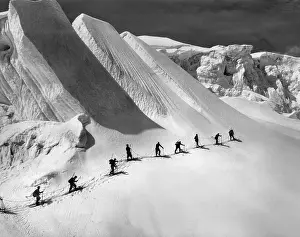 Climbers: Glacier tour on Piz Bernina
