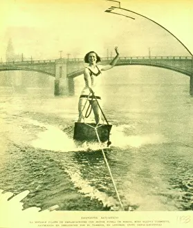 Balancing: Gladys Clements on the River Thames, London