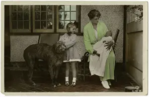 Gladys: Gladys Cooper with two children and dog
