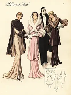 Gauntlets: Glamorous evening outfits, 1935