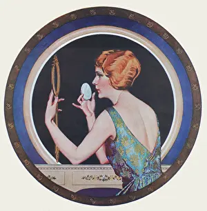Powdering: Glamorous woman