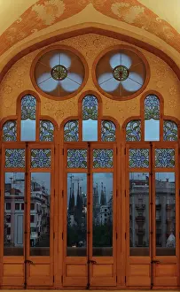Gargallo: Glass doors, Administration Pavilion, Hospital
