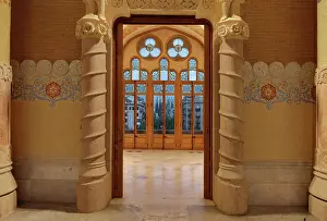 Gargallo: Glass doors, Administration Pavilion, Hospital