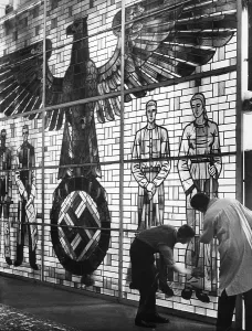 Koenigsberg: Glasswork in the German Pavilion at the World Exhibition