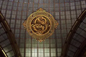 Savey: Glazed medallion, Hall, Societe Generale, Paris, France