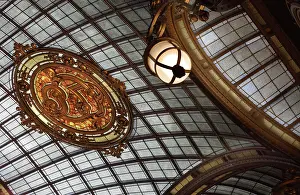 Savey: Glazed medallion, Hall, Societe Generale, Paris, France