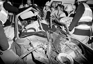 Crumpled: GLC-LFB Serious road traffic car accident