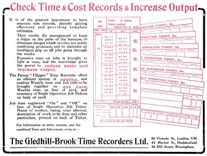 Recorders: Gledhill-Brook Factory Time Recorders