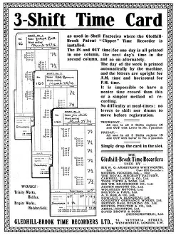 Recorders: Gledhill-Brook Factory Time Recorders