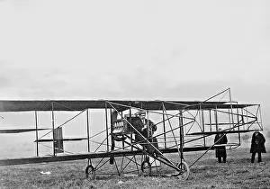 Bamboo: Glenn Curtiss in his plane, 1910