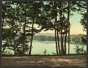 Adirondack: A glimpse of Mirror Lake, Adirondack Mountains