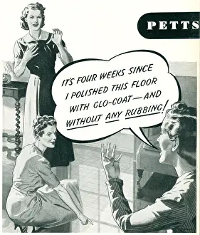 Petts: Glo-Coat Advertisement Illustration