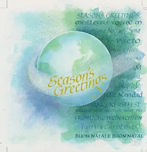 Overlay: Globe with International Season's Greetings
