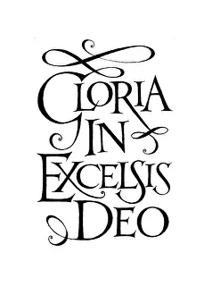 Excelsis: Gloria In Excelsis Deo - calligraphy