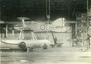 Weighed: Gloster IIIB, N195, being weighed