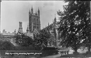 Gloucester: Gloucester Cathedral from the Northwest