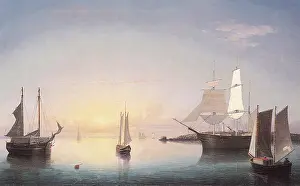 Fitz: Gloucester harbor at Sunset