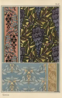 Grasset: Glycine in art nouveau patterns