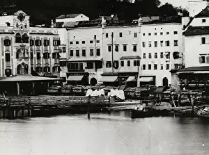 Gmunden: Gmunden. The town square. About 1880