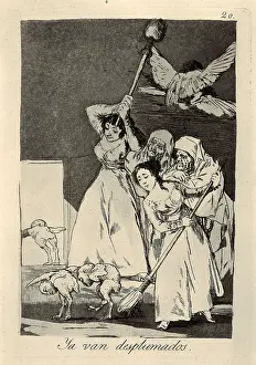 Plucked: There they go, plucked. Plate 20 of Los Caprichos