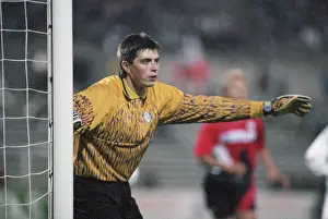 Defending: Goalkeeper Valery Kleimenov