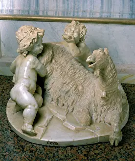 The Goat Amalthea, sculpture by Bernini