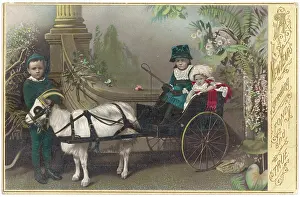 Stray: Two in a Goat-Cart - circa 1880