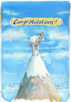 Goodwin: Goat on a snowy mountain peak