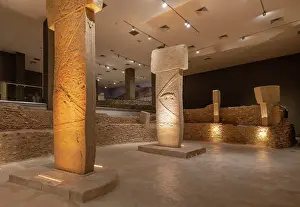 Museums: Gobekli Tepe reconstruction, Sanliurfa Museum, Urfa, Turkey