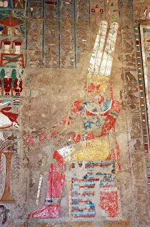Bahri: The god Amon, sitting at a table of offerings. Temple of Hat