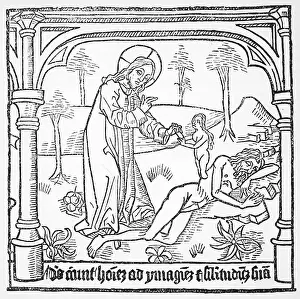 Creates: God creating Eve from Adam's Rib