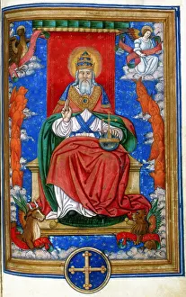 Enthroned: God the Father, 1545. God enthroned, hand raised