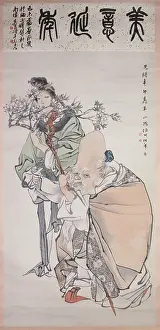 Longevity: The god of longevity with attendant