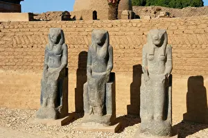 Thebes: Goddess Sekhmet statues. Egypt