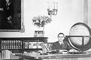 GOEBBELS AT HIS DESK