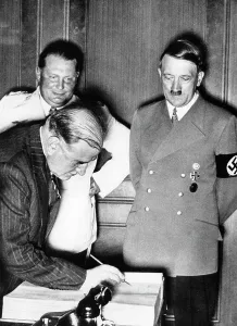 Prewar: Goering, Hitler and Daladier during the Munich Conference