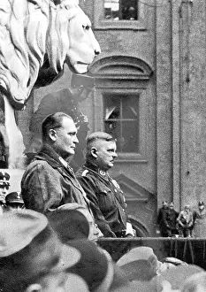 Hitlerputsch: Goering and Roehm before the Feldherrnhalle