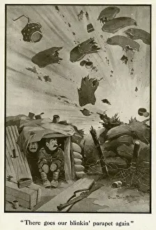 Blinking: There goes our Blinking Parapet again by B Bairnsfather