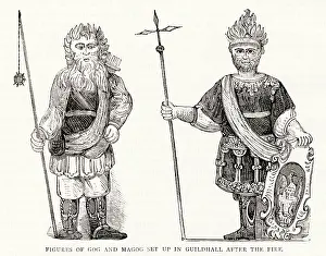 Magog: Gog and Magog set up after the fire at Guildhall
