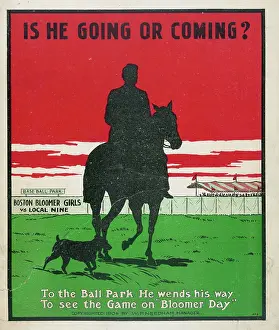 Bloomer: Is he going or coming? To the ball park he wends his way to