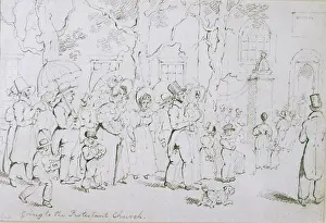 D Oyly: Going to the Dutch Reformed Church, 1833