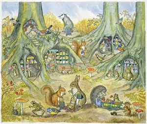 Hedgehogs: Going Shopping - hedgehogs, rabbits, squirrels, badger etc