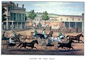 Trotters: Going to the Trot A Good Day and A Good Track - Currier and